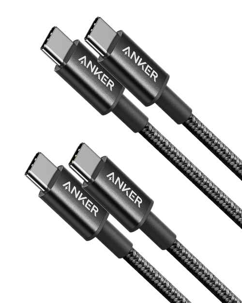 2-Pack New Nylon USB C to USB C Cable (3.3 ft 60W)