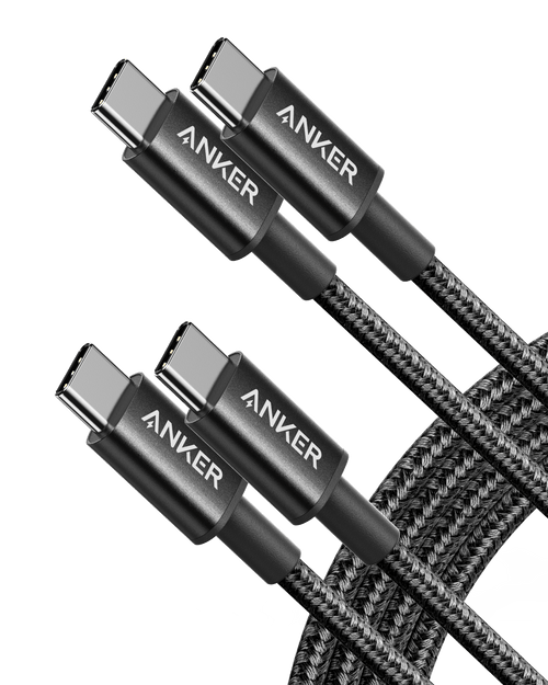 2-Pack New Nylon USB-C to USB-C Cable (3 ft / 6 ft, 60W)