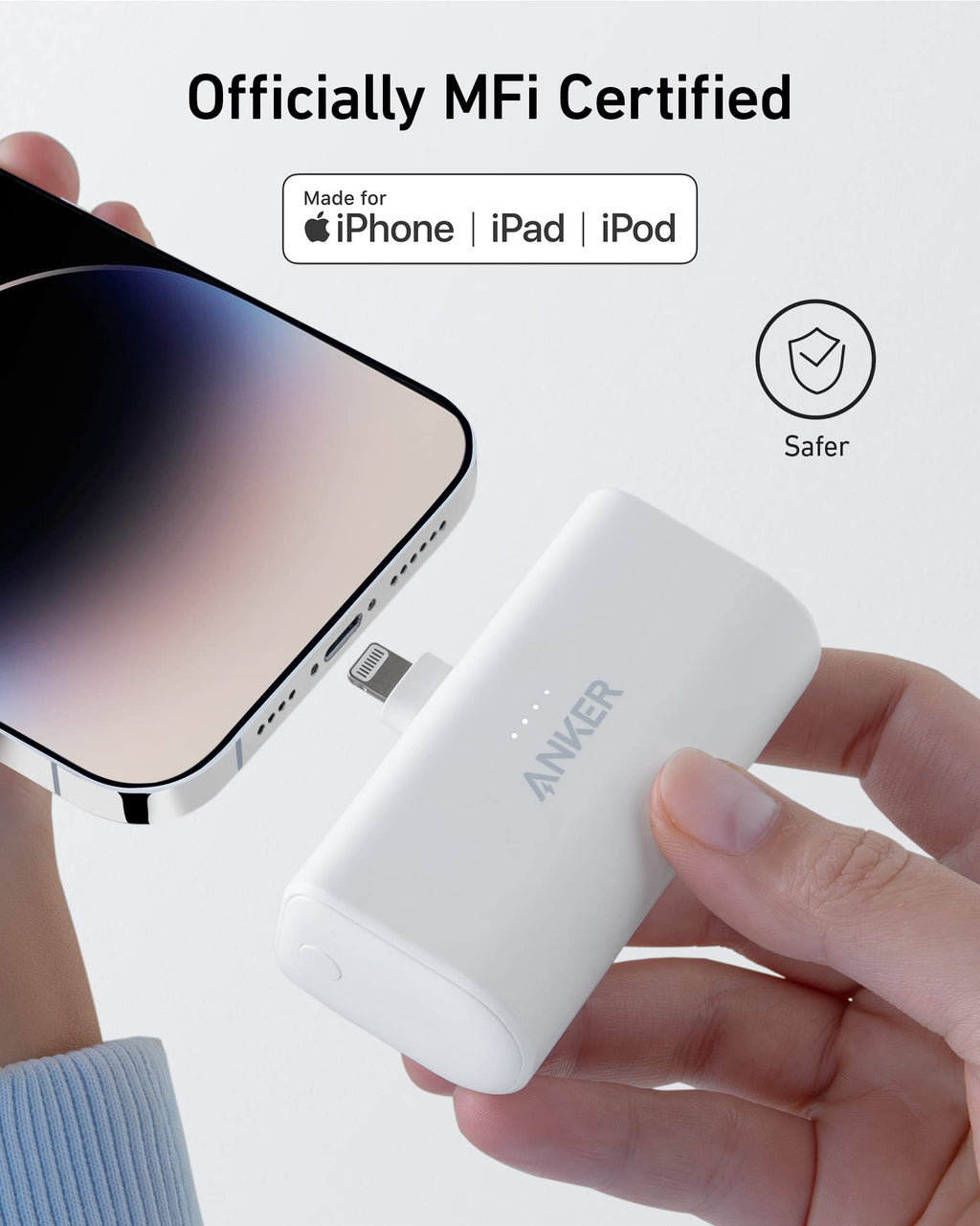 Anker charger for iPhone with safer certified connector