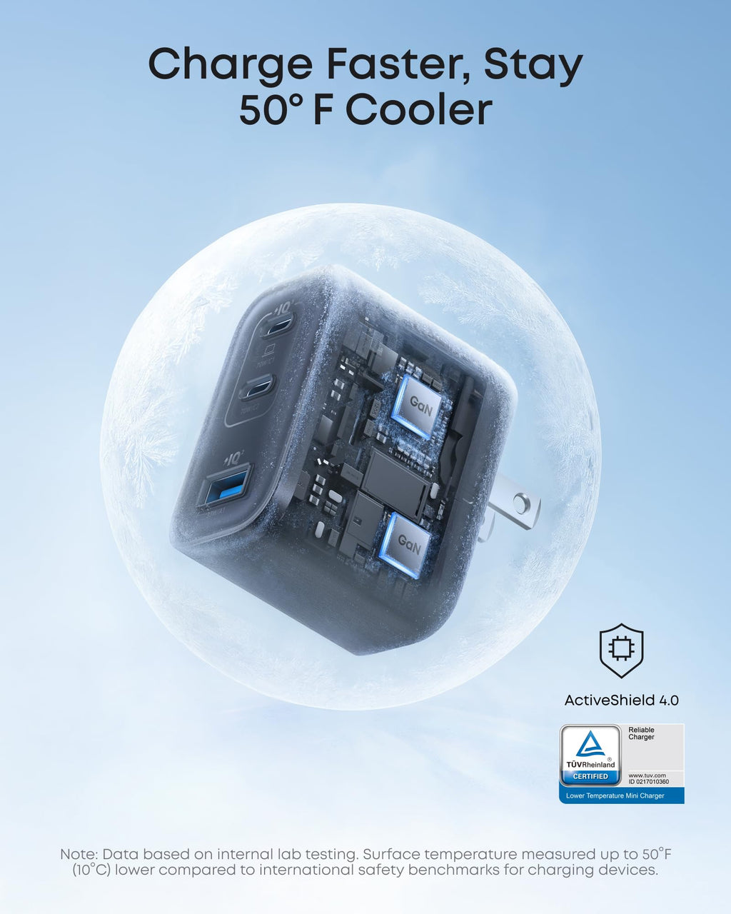 Anker charger with GaN chipset for cooler charging experience