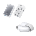 MagGo Wireless Charging Station (3-in-1, Foldable Pad) and Nano Travel Adapter (5-in-1, 20W, 1-Pack)