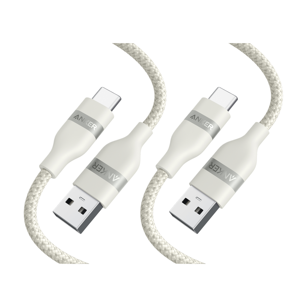 USB-A to USB-C Cable (3 ft, Upcycled-Braided)（2-Pack）