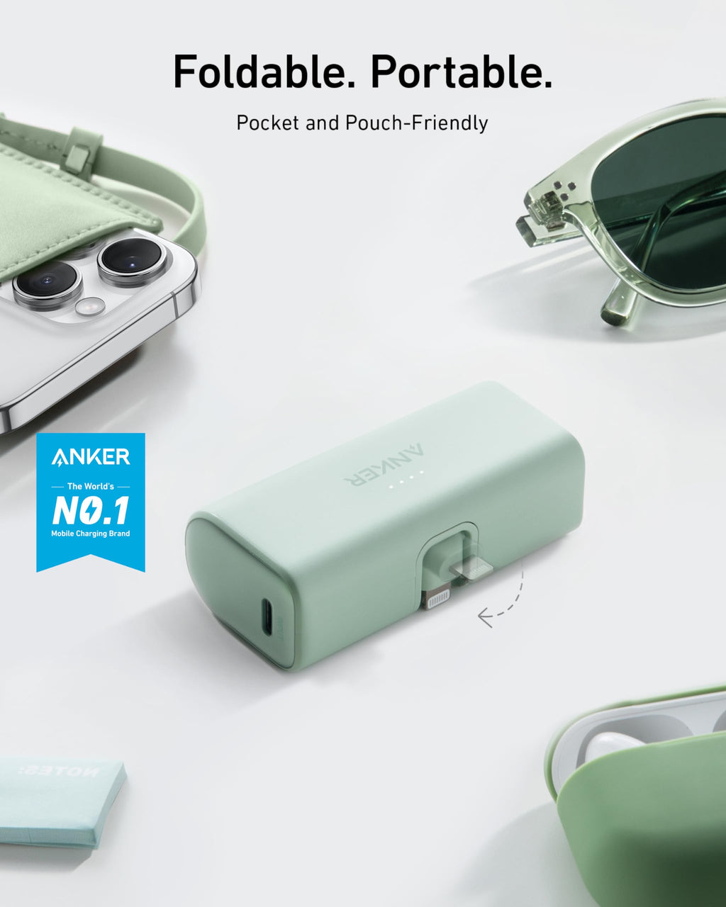 Anker Nano Power Bank (12W, Built-In Lightning Connector)-boa