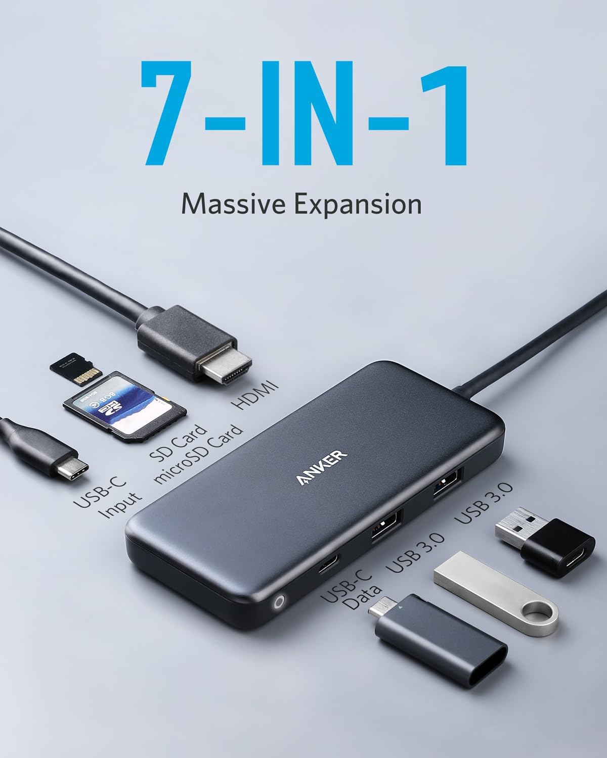 Anker USB-C hub for 7-in-1 massive expansion with ports