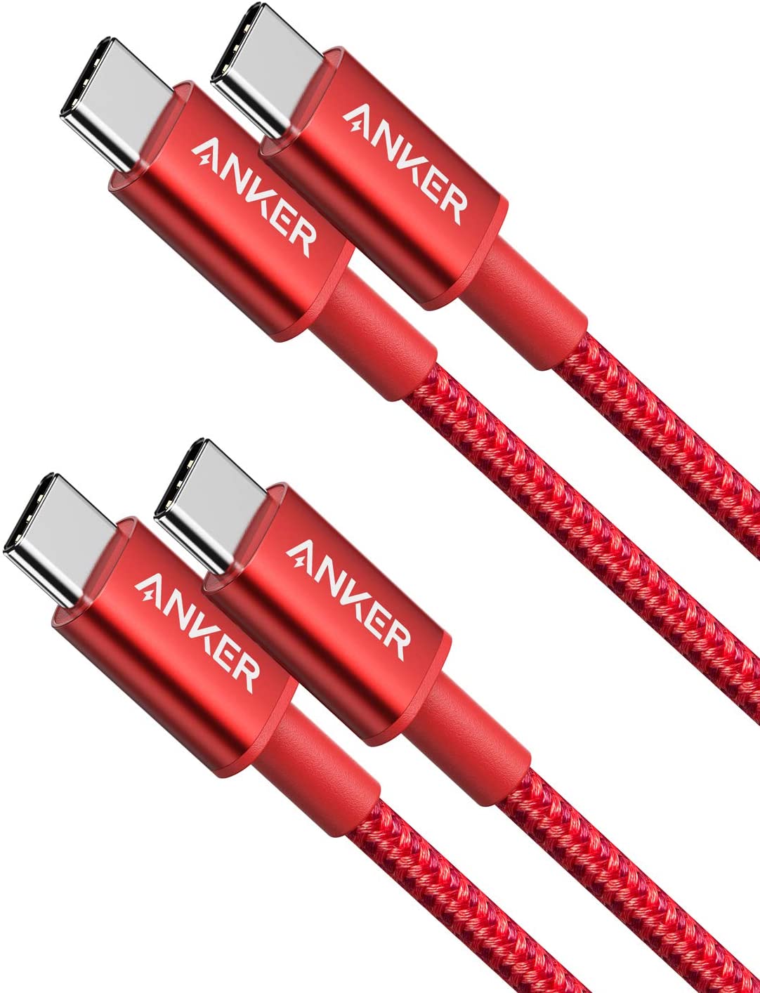 2-Pack New Nylon USB-C to USB-C Cable (3 ft / 6 ft, 60W)