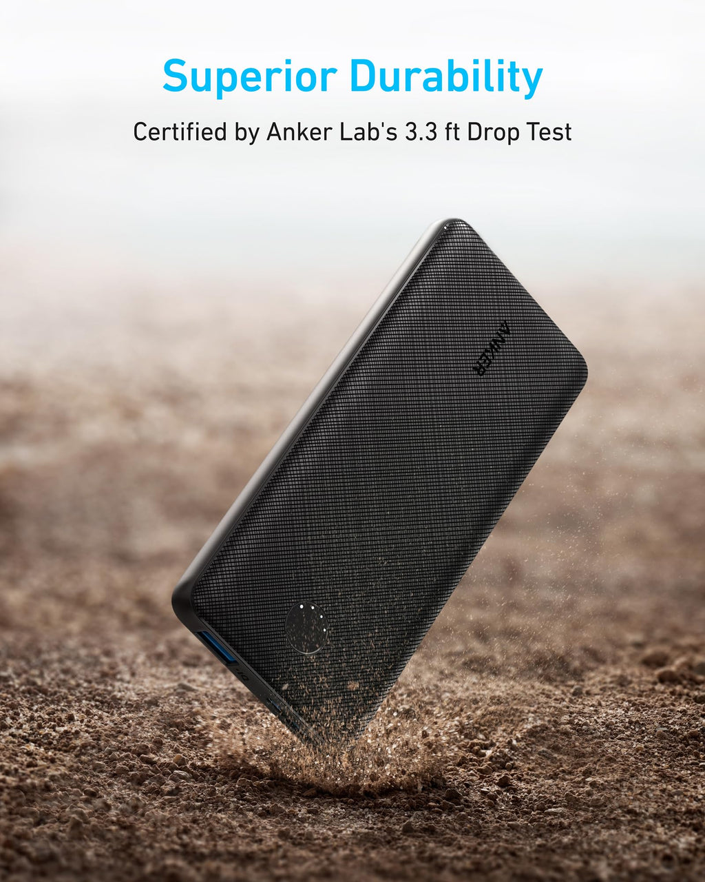Anker power bank with superior durability for drop protection