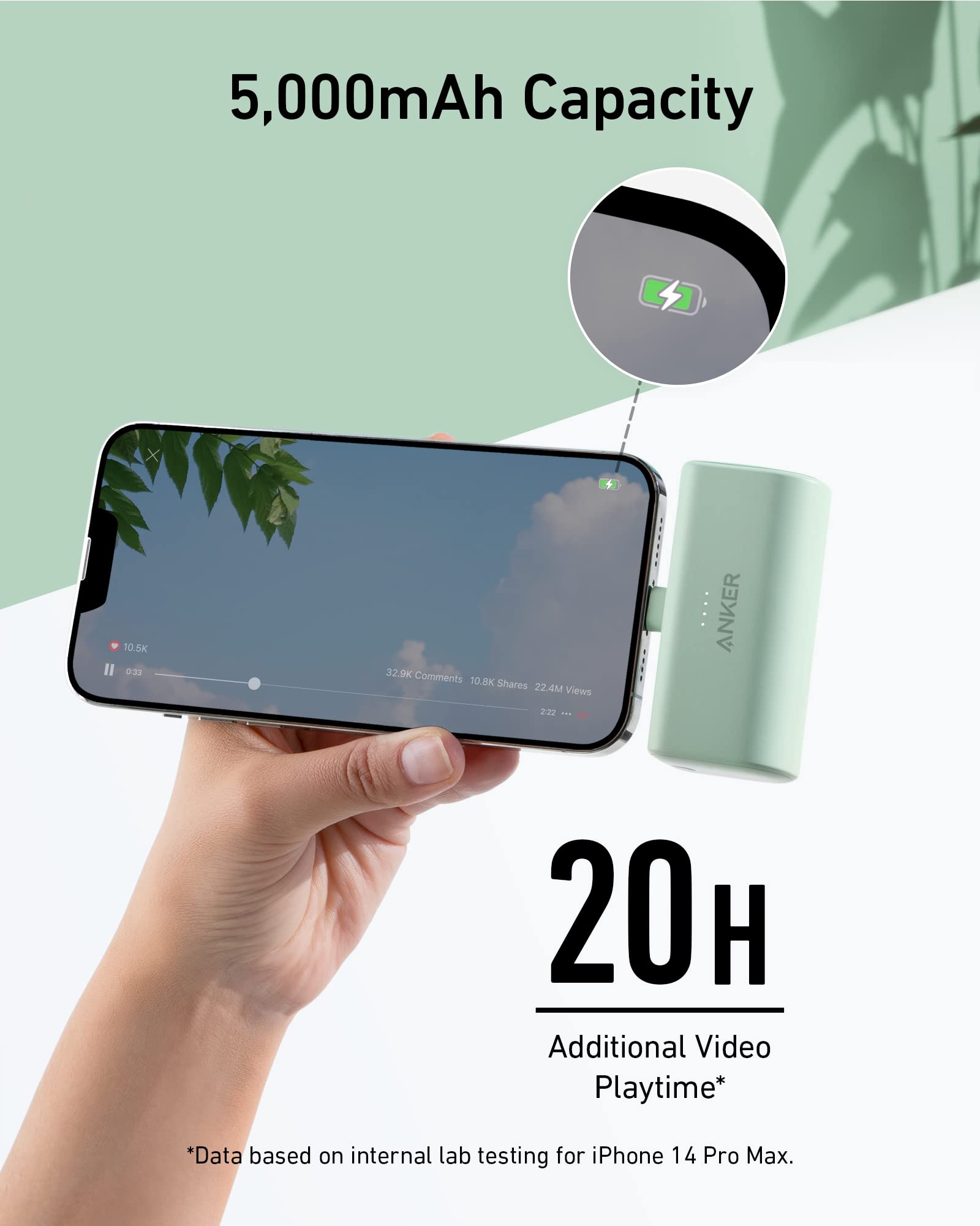 Anker Nano Power Bank (12W, Built-In Lightning Connector)-boa