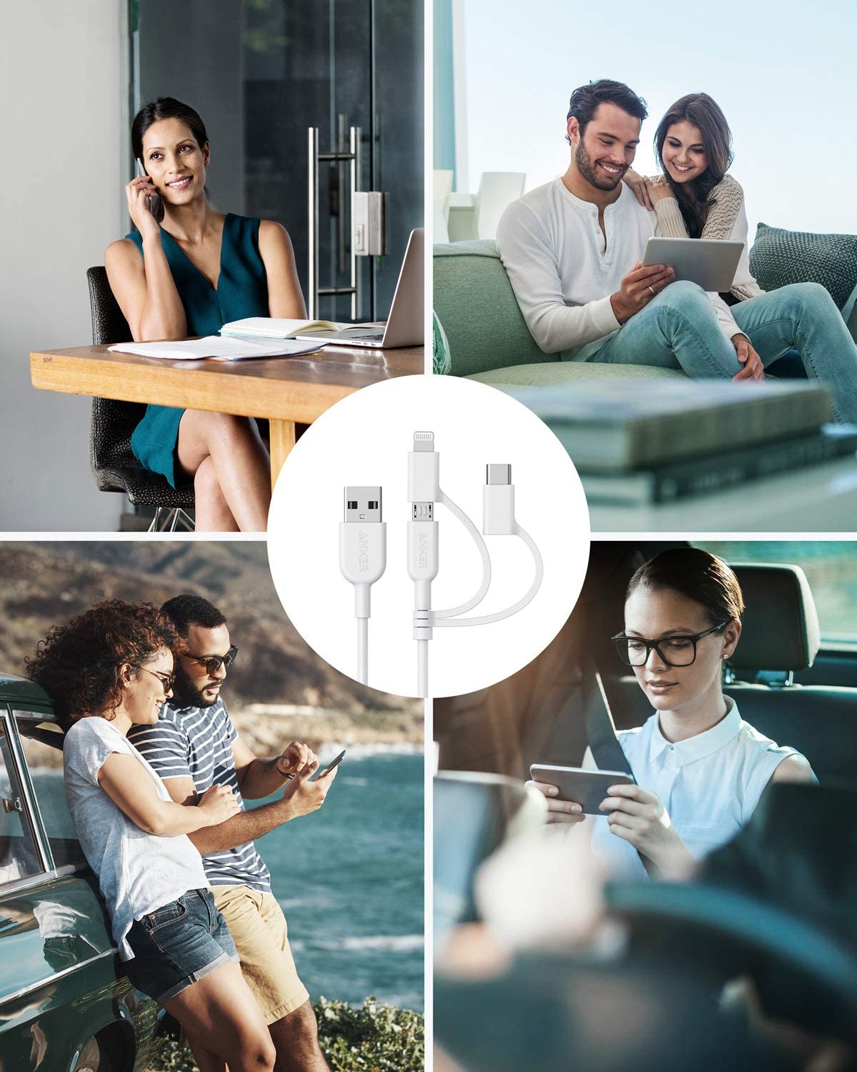 Anker cable for phone charging and data sharing
