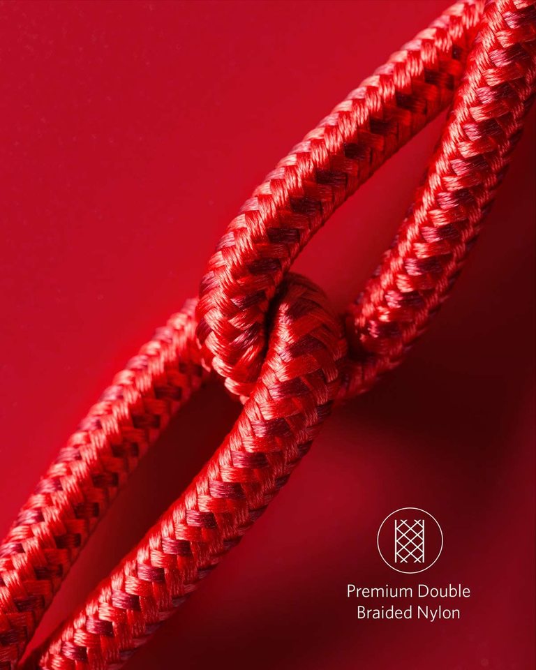 Anker red braided cable with double nylon for strength