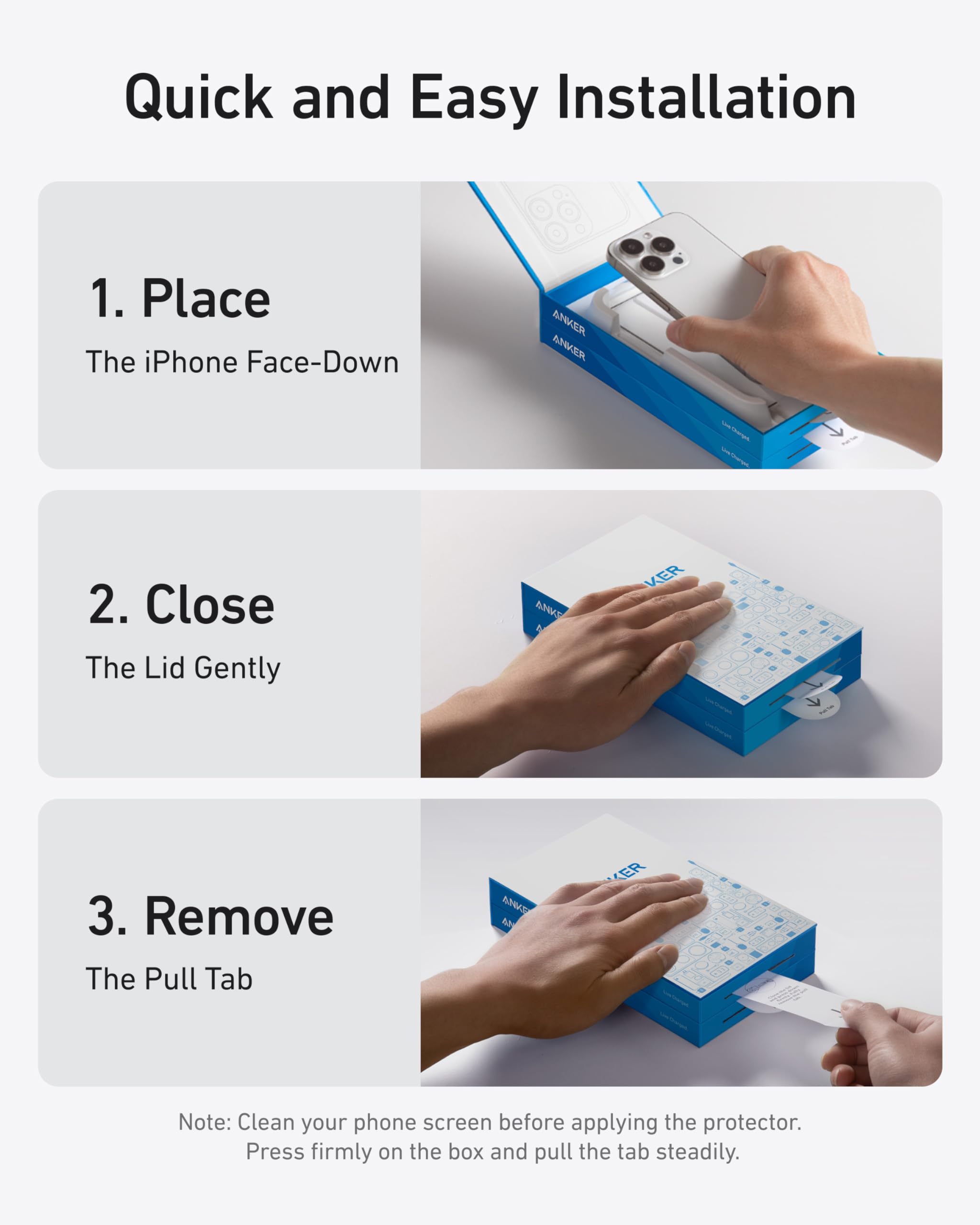 Anker Screen Protector Kit (Aerospace-Grade Glass, 2-Pack)