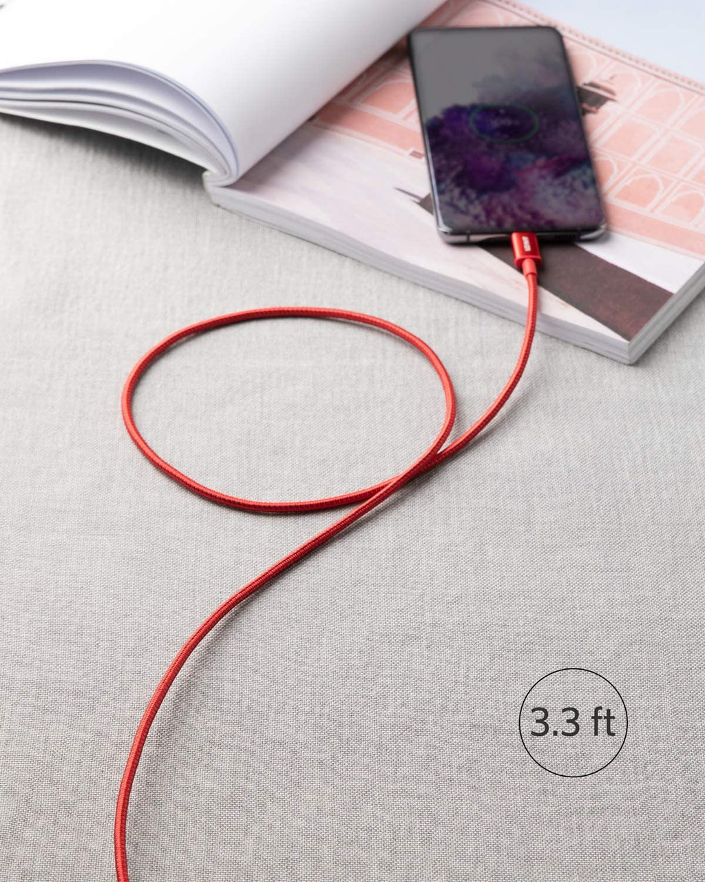 Anker cable with 3.3 ft length for convenient charging